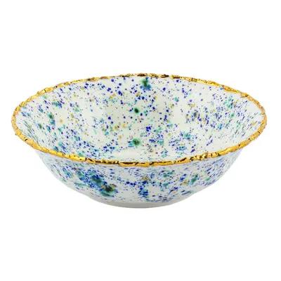 Craquelé Edge Blue Mar Salad Bowl