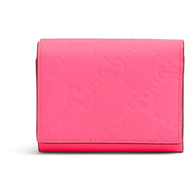 Rubberized Leather Gg Wallet