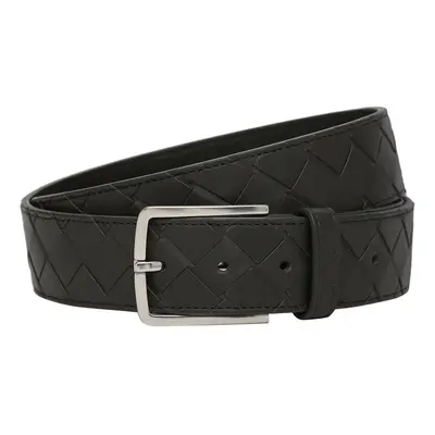 3.5cm New Intreccio Buckle Leather Belt