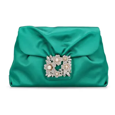 Rv Bouquet Drape Satin Clutch