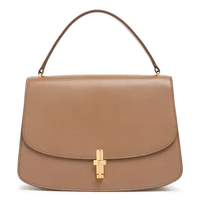 Sofia Shiny Leather Top Handle Bag