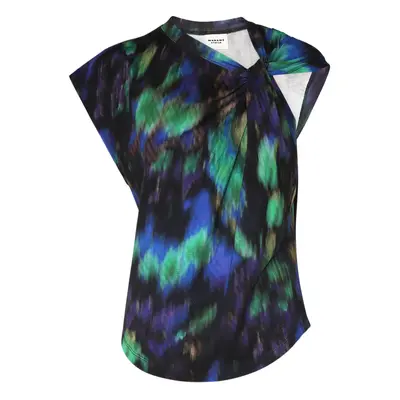 Nayda Printed Cotton Top W/ Knot