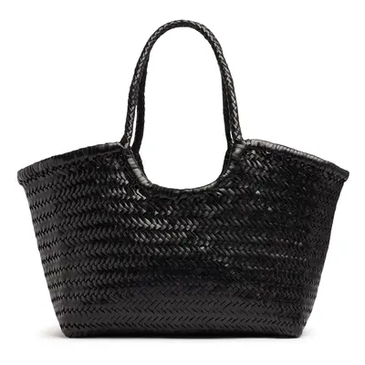 Big Nantucket Woven Leather Basket Bag