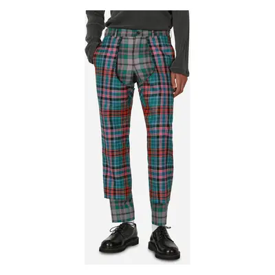 Tartan Wool Trousers Multicolor