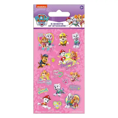 Paw Patrol Pink Party Stickers 6 Ark