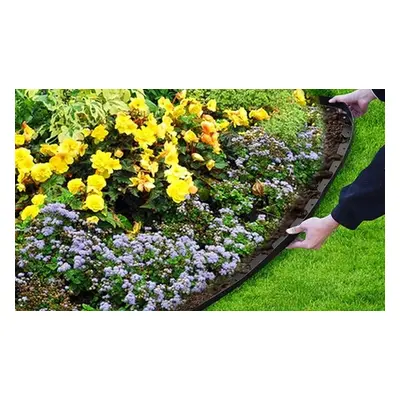 Garden Plastic Border Edging: Brown/Smooth Edging