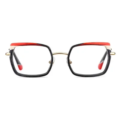 Etnia Barcelona Granary BKRD Women's Eyeglasses Black Size (Frame Only) - Blue Light Block Avail