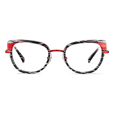 Etnia Barcelona Trapani PUCH Women's Eyeglasses Pink Size (Frame Only) - Blue Light Block Availa