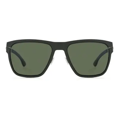 Ic! Berlin RH003H Bloc Polarized Graphite-Dark-Green Men's Sunglasses Green Size