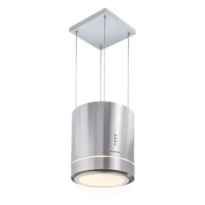 Klarstein Tron Ambience Island Extractor Hood Ø38cm Convection 540m³ / h LED Stainless Steel