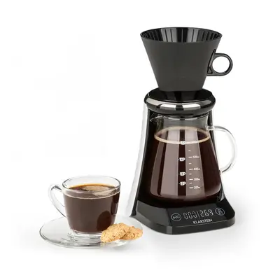 Klarstein craft coffee Scale Timer Glass Jug Filter Attachment 600ml Black / White
