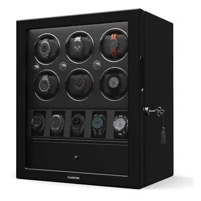 Klarstein ChronoVault watch winder | 6+5 watches | vegan | high-gloss | modes | Mabuchi motor | 