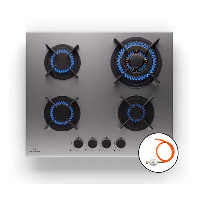 Klarstein Goldflame gas hob 4-burner self-sufficient natural gas/propane gas stainless steel