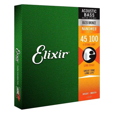 Elixir Anti-Rust Nanoweb Acoustic Bass Strings