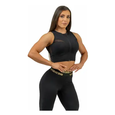 Nebbia Compression Push-Up Top INTENSE Mesh Black Fitness T-Shirt