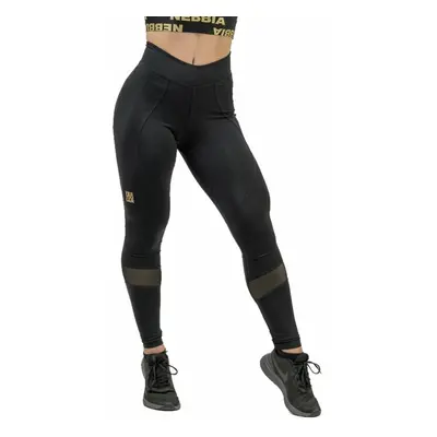 Nebbia High Waist Push-Up Leggings INTENSE Heart-Shaped Black/Gold Fitness Trousers