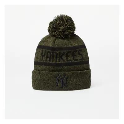 New Era New York Yankees Jake Bobble Knit Beanie Hat Olive/ Black