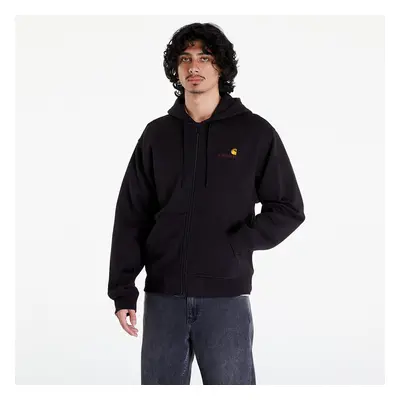 Sweatshirt Carhartt WIP Hooded American Script Jacket UNISEX Black