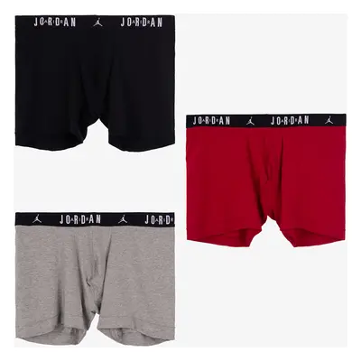 Jordan Flight Cotton Core 3-Pack Boxer Brief Gym Red/ Black