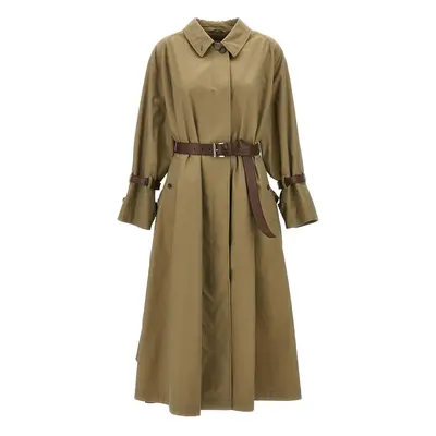 PRADA Single-Breasted Twill Trench Coat