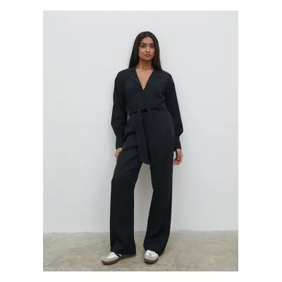 Zara Belted Jumpsuit - Black