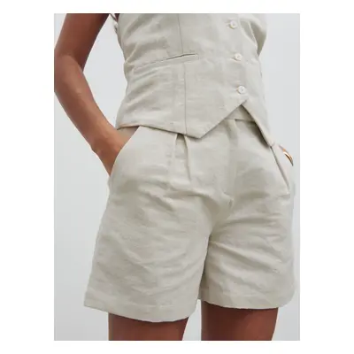 Natasha Linen Shorts - Natural