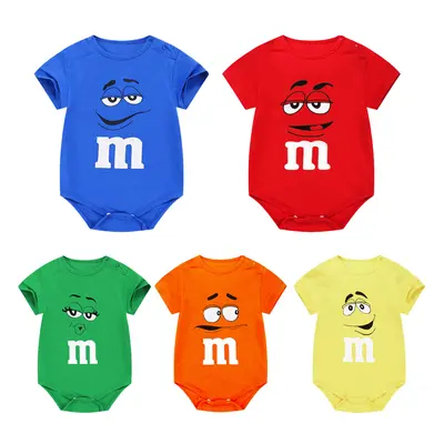 Newborn Baby Romper Boy Girls Bodysuits Cartoon Cotton Short Sleeve Infant Jumpsuit Infant Cloth