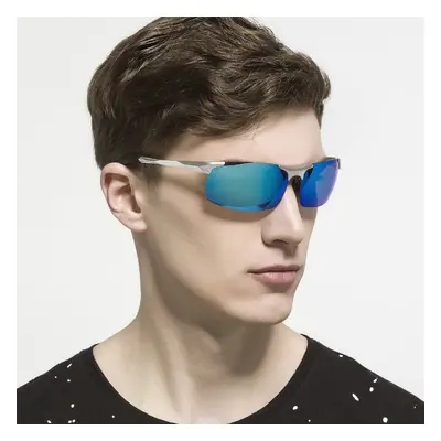 Sunglasses Men's Sunglasses Outdoor Sports Cycling Driving Glasses Aluminum Magnesium Glasses Wh