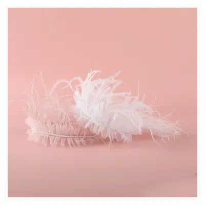 Fashion Fairy Temperament Girls Hair Band Feather Lace Pearl Headband Hair Accessories Cute Swee