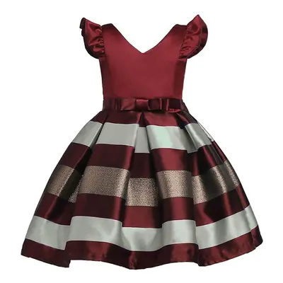 Cross-border exclusively for Amazon European and American girls' dresses Little flying sleeves h