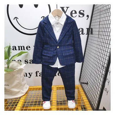 7-14 years old Autumn Cotton Other 3 Pcs Micro elastic Moderate Plaid pattern 2019 Korean style 