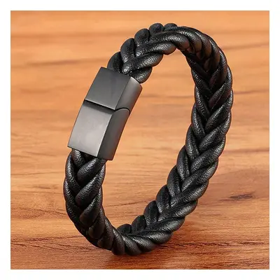 Classic Style New year Gift 6 Options Stainless Steel Leather Men's Bracelet Multi-color Magnet 