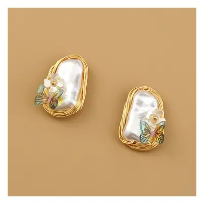 [Women's Butterfly/Flower Earrings] Creative Baroque Retro Palace Style Fashion Lady's Earrings 