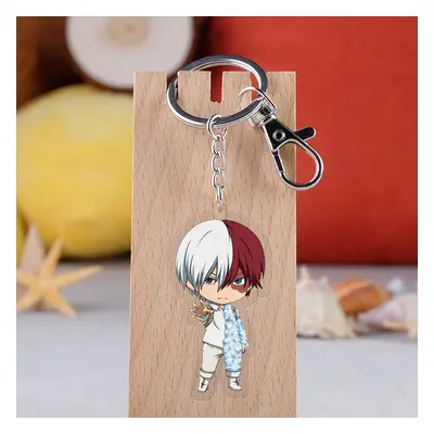 Cartoon Acrylic Keychain Japanese Animation Periphery My Hero Academia Key Chain Todoroki Shoto 