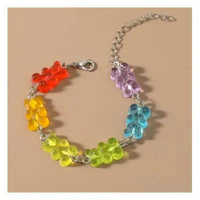 European and American sweet and cute candy-colored bear bracelet with simple temperament