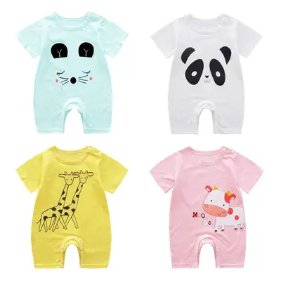 2020 New Baby Jumpsuit Boys and Girls Baby Cotton Romper Cartoon Infant Toddler Newborn Short-sl