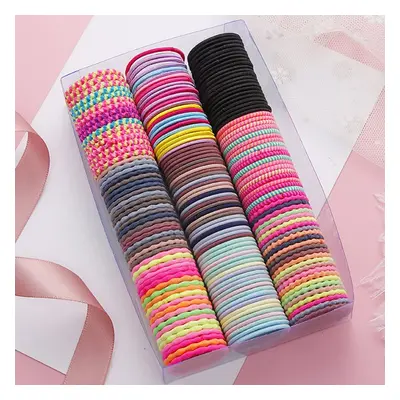 50PCS/Lot New Girls Cute Colorful Basic Elastic Hair Bands Tie Gum Scrunchie Ring Rubber Bands C