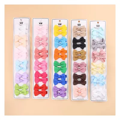 European and American cute children's hair accessories ribbed ribbon bow duckbill clip hairpin h