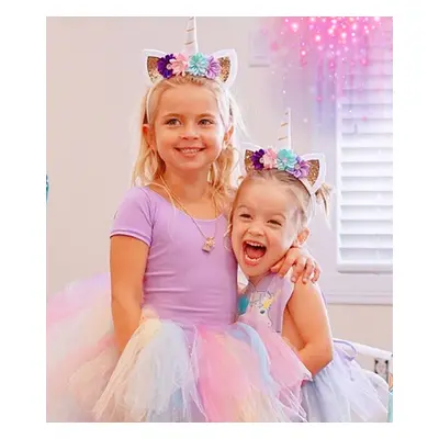 Ramadan Unicorn European and American ins wind birthday party colorful flowers cartoon ears unic