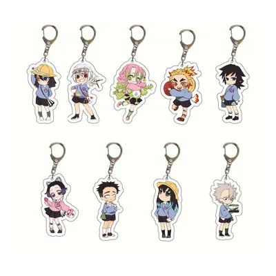 Demon Slayer Acrylic Keychain Cute Anime Bag Pendant