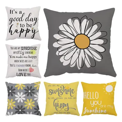 Home Supplies Sofa Pillow Cover Nordic Letter Flower Cushion Cover Office Pillow Cover Amazon Ho