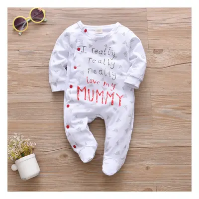 Newborn Baby Romper Clothes For Twins Boy and Girl Toddler Clothing Cute Letter Print Footed One