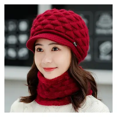 Brand New Autumn Winter Beanies Caps Women Warm Wool Siamese Bib Hats Female Rabbit Hair Windpro