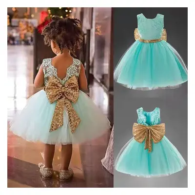 Cute girls dress children's skirt sequin bow dress children lace dress costumes children's cloth