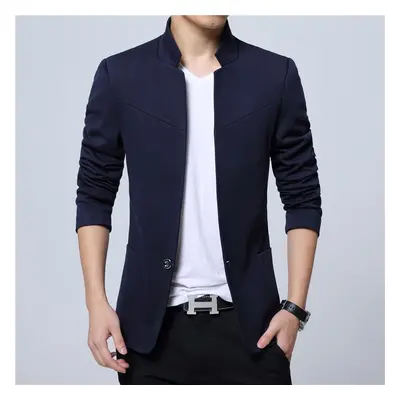 Spring and autumn Chinese stand-up collar tunic young men's casual casual small suit large size 