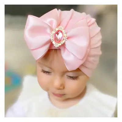 [baby bow hat] summer breathable soft and comfortable baby hat sweet and cute style solid color 