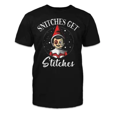 Snitches Get Stitches Printed Men's T-shirt Designer