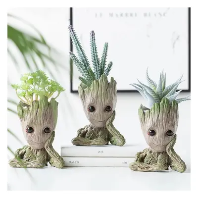 Cartoon Tree Man Baby Groot Flower Pot Ornament Home Office