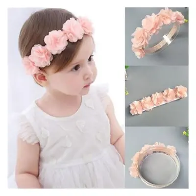 [3-12 months baby hairband headwear] cute, sweet and fashionable children's chiffon flower headb