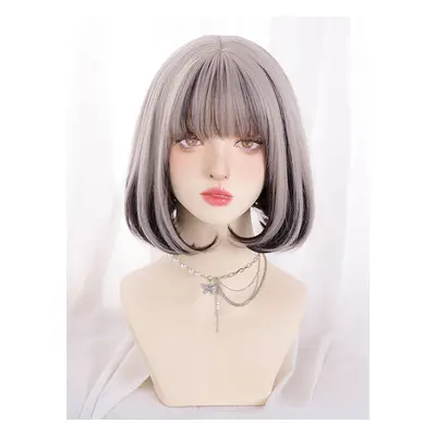 Sweet Lolita Wigs Long Highlighting Hair Heat-resistant Fiber Split Color Lolita Accessories